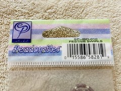 1x BEADORABLES FESTIVE SWIRL Beaded Scrapbooking Embellishments Decorative