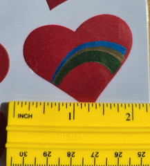 Vintage 1981 Sealed Hallmark Soft Satin Seals Heart Stickers