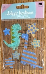 Jolees DINOSAURS Stars Stripes Triceratops Brontosaurus Rex Sticker Scrapbook 3D