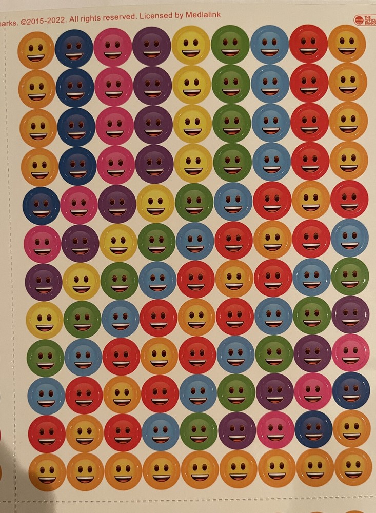 432 Emoji Sticker Smiley Face Classroom Reward Self-Adhesive Round stickers