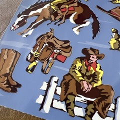 Frances Meyer Stickers – Happy Trails – 2 Partial Sheets Cowboys Horses Rare