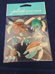 Fish & Turtle Scrapbooking Sticker Lot Of 4