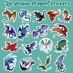 1000PCS Dragon Stickers Roll – Realistic Aesthetic Decals for Water Bottles, Lap