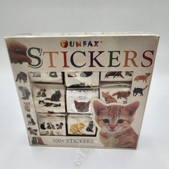Vintage new Roll of Cat Kitten Stickers NOS Funfax box 1995