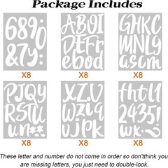 Waterproof Letter Decals Set for Classroom, 6 Inch