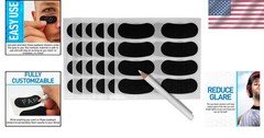 Non-Toxic Eye Black Stickers for Kids and Adults – 24 Pairs with White Pencil
