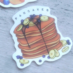 Breakfast Pancake Stickers Blueberry Food Delicious Bread Lot of 5