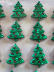 RECOLLECTIONS ADHESIVE ACRYLIC GLITTER CHRISTMAS TREE GLITTER TREES 16PCS