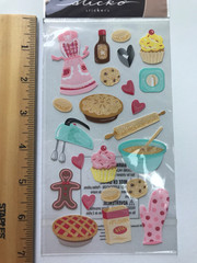EK Success Sticko Birthday Scrapbook Stickers Lot Balloons Baking Gifts Numbers
