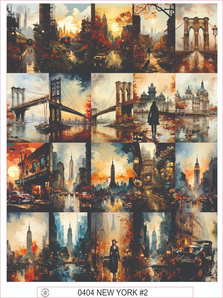 NEW YORK #2 – COMPLETE SHEET OF 20 STICKERS