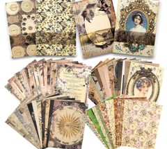 400 Pieces Vintage Ephemera Pack Decoupage Paper Junk Journal Kit Scrapbook Plan
