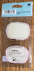 RARE Jolees Mini BABY Girl HAND FOOT PRINTS Ceramic Plaster 3D Scrapbook Sticker