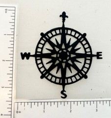 Travel Die Cuts * Compass Die Cuts * Set of 12 * Black Cardstock * Explore!