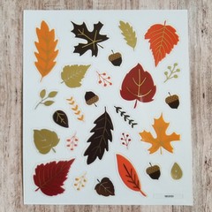 Craft Stickers Sticker Sheets Fall Autumn Leaves Acorn for Crafts Cards