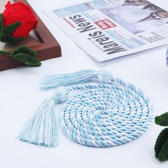 2026 Graduation Honor Cords 68 Inch Light Blue White Tassel Rope Bachelor Gown
