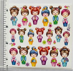 Violette Stickers Kimono Girls Dolls Stickers Crafts Planner Supply Scrapbook