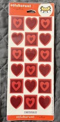 Hallmark Heart Stickers Stickeroni Journal Scrapbook Pink Red Valentine Vtg New