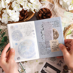 24 Pcs Vintage Washi Sticker for Scrapbook, Sticker Pad for Scrapbook,Journals,