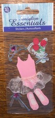 Essentials Sandylion Ballerina Ballet Dance Flowers Tiara Wand Scrapbook Sticker