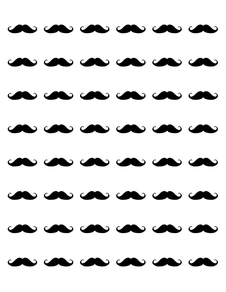 48 MUSTACHE ENVELOPE SEALS LABELS STICKERS 1.2″ ROUND