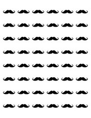 48 MUSTACHE ENVELOPE SEALS LABELS STICKERS 1.2″ ROUND