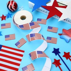 800 Pcs American Flag Stickers Roll 4th July USA Patriotic Red White Blue Decals
