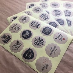 144 Assorted Kraft Thank You, Made With Love, And Handmade For You Stickers