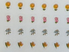 Vintage 80s Hallmark Happy Nails Earrings Stickers Sun Rainbow Flower Star 1984