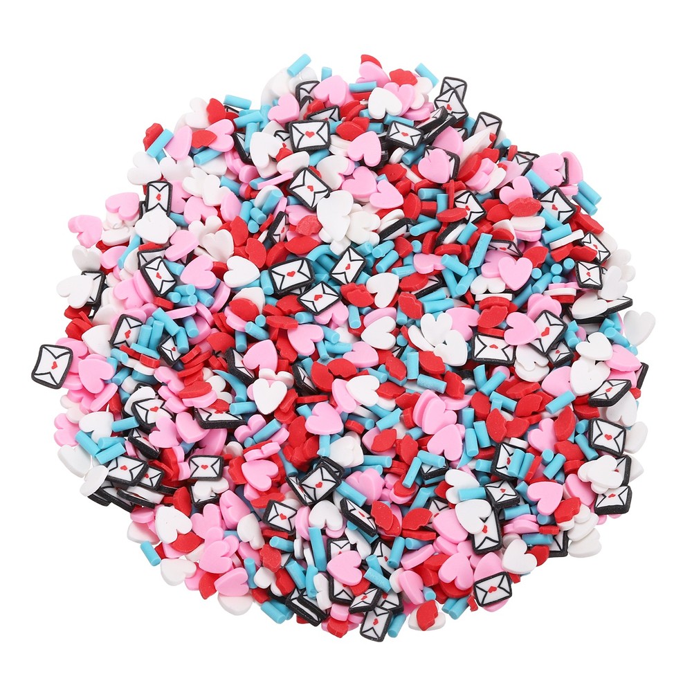 Fake Sprinkles, 50G Resin Faux Sprinkles, Black/Pink/Red/White/Light Blue