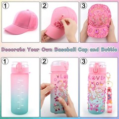 Gifts for Girls Age 4 5 6 7 8 9 10, Decorate Your Own Water Bottle and Baseba…