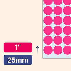 1200 Pack, 1″ round Dot Stickers Circle Labels – Pink