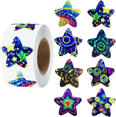 Star Stickers – 500Pcs 1Inch Rainbow Colorful Star Shape Stickers for Reward Cla