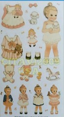 NEW! AFROCAT PAPER DOLL MATE DECO STICKER SET 6 PCS. BOY GIRL DOLL STICKERS USA