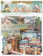 Stamperia ART OF TRAVELLING Die Cuts Chipboard Vacation 36/pk DFLDC131