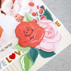 Creative Memories Red Rose Embellishments