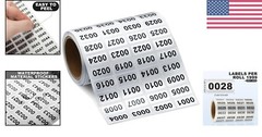 Versatile Waterproof Number Labels Roll – Perfect for Storage and Organization