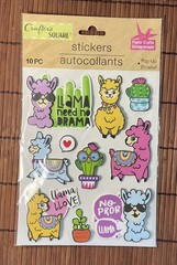 Crafter’s Square Pop-Up Llama Stickers and Ceramic Stickers
