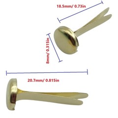 LLY 320 Pieces 8mm Round Long Leg Brads, Paper Fasteners Metal Brads with Box…