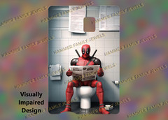 Deadpool Fan Art Credit Card Decal Visually Impaired Design