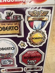 Vtg 1983 ROBERTO Celebrity Stickers Sealed Mark I Name Stickers