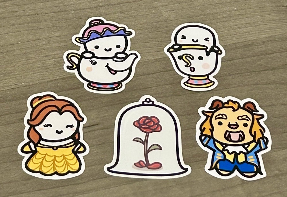 New Once More With Love ❤️ Beauty & The Beast Die-Cuts (5) OMWL Disney