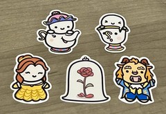 New Once More With Love ❤️ Beauty & The Beast Die-Cuts (5) OMWL Disney