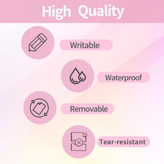 White Removable Colored Dot Stickers Labels, 1.5 Inch Circle Stickers, Waterproo