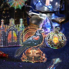 Magic Witch Gothic PET Stickers Gold Foil Bullet Journal Card Scrapbook Supplies