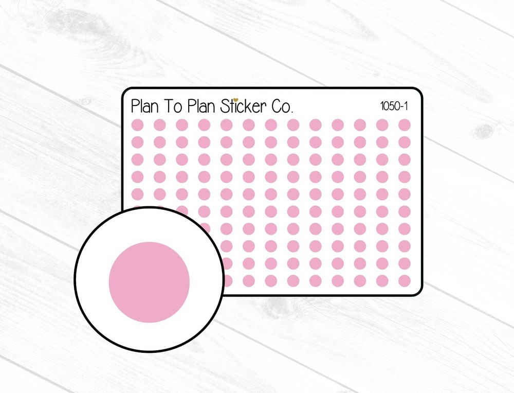1050-1~~Light Pink Tiny Dots Planner Stickers.