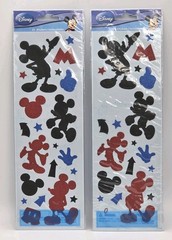 Disney Mickey Mouse Stickers Sparkly Blue Red Black Sandylion’s Silhouette 2pks