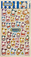 Sanrio Pochacco Diner Gold Foil Sticker Sheet Japan Exclusive Kawaii Dog Deco