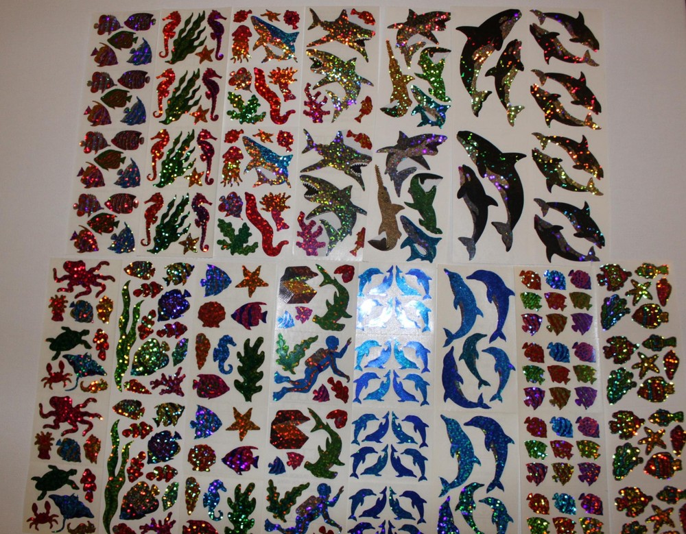 Hambly stickers 1 sheet – ocean sea fish sharks You Choose!