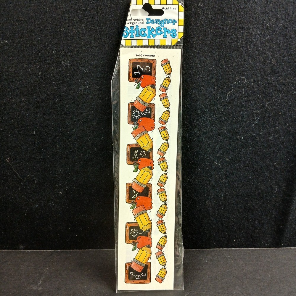 School Stickers Borders Provo Craft Pencil Parade 2 Sheets NEW