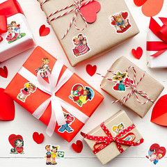 1000 Pcs Vintage Valentine’S Day Stickers Retro Heart Self-Adhesive Decals, 12 D